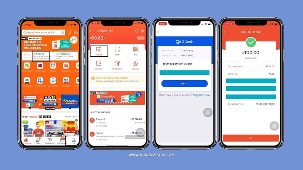 How to Top Up ShopeePay Using GCash