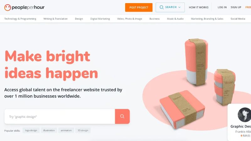 PeoplePerHour Homepage