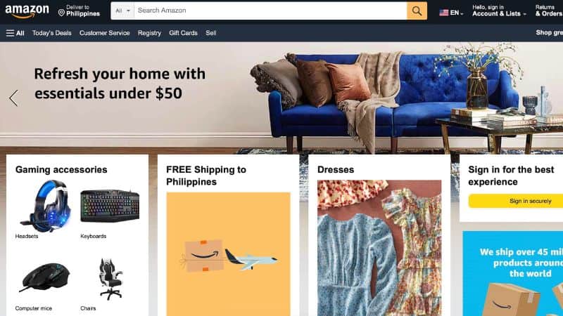 Amazon Homepage