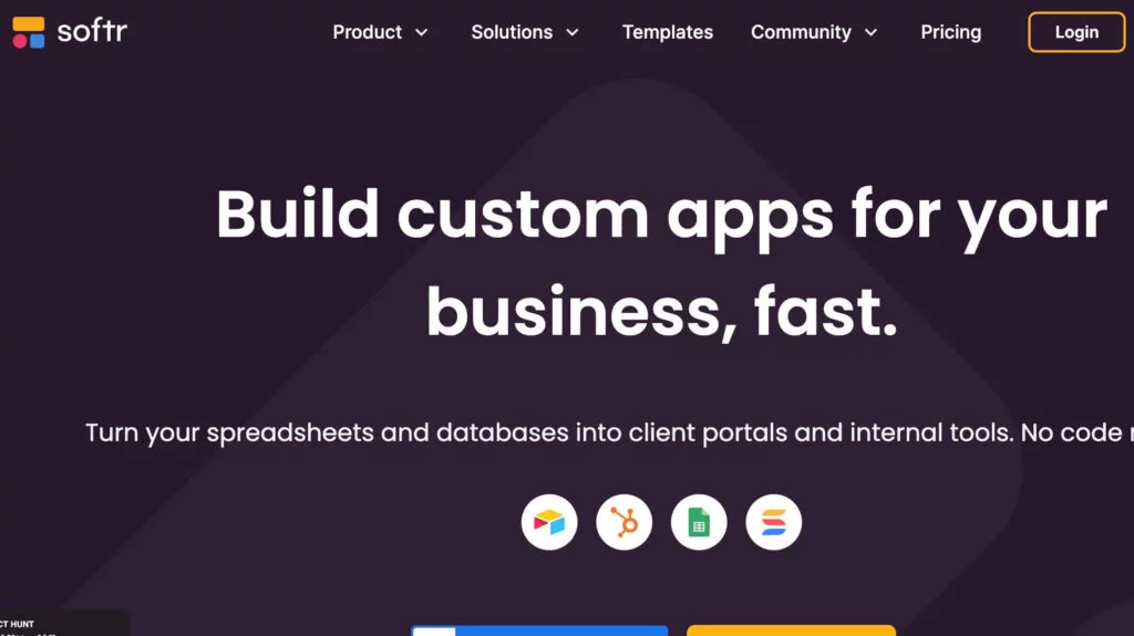 Softr website