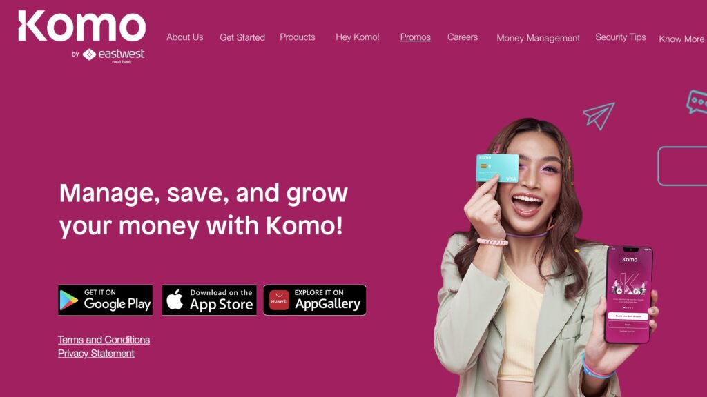 Komo Bank website