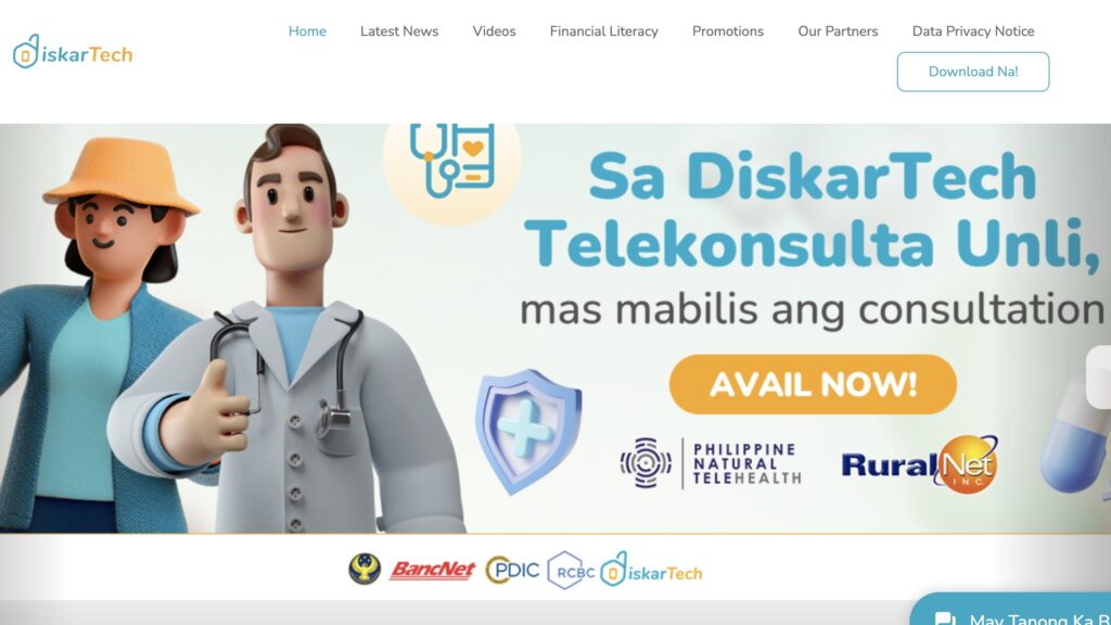 RCBC DiskarTech website