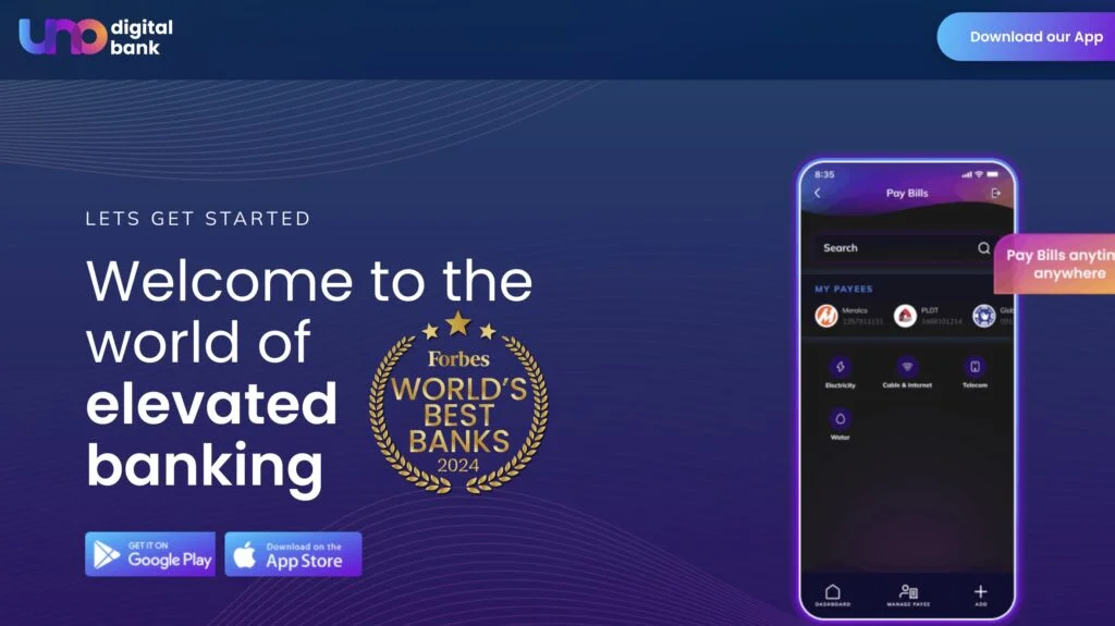 UNO Digital Bank website