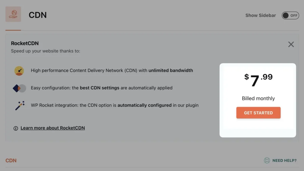 RocketCDN integration inside WP Rocket