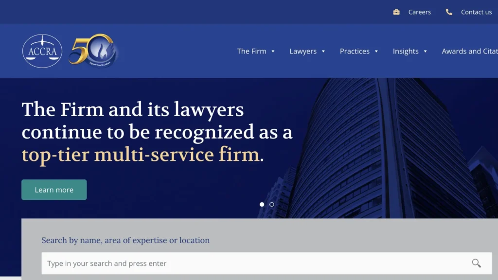 accralaw website