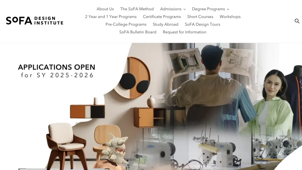SoFA Design Institute website