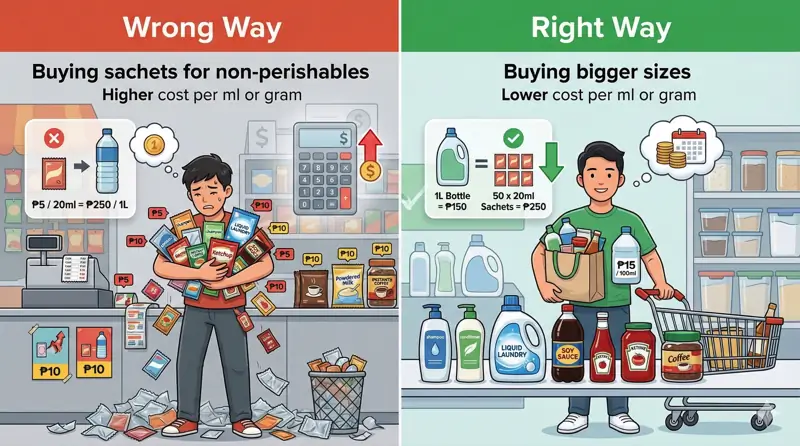 Buy in bulk to save cost